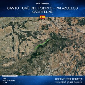 [Product Image] GIS Datasets of Santo Tomé del Puerto - Palazuelos Gas Pipeline