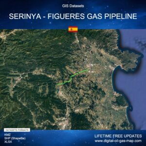 [Product Image] GIS Datasets of Serinya - Figueres Gas Pipeline
