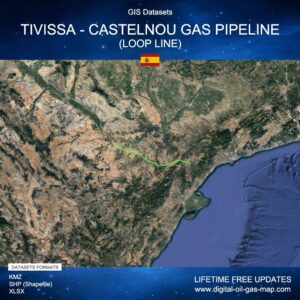 [Product Image] GIS Datasets of Tivissa - Castelnou Gas Pipeline (Loop Line)