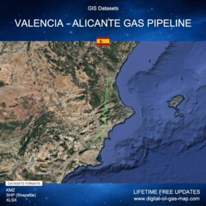 [Product Image] GIS Datasets of Valencia - Alicante Gas Pipeline