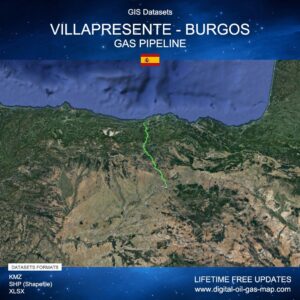 [Product Image] GIS Datasets of Villapresente - Burgos Gas Pipeline