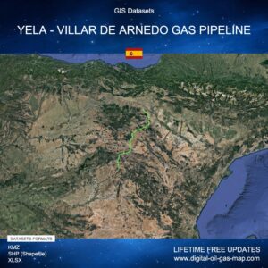 [Product Image] GIS Datasets of Yela - Villar de Arnedo Gas Pipeline