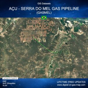 [Product Image] GIS Datasets of Açu - Serra do Mel Gas Pipeline (GASMEL)