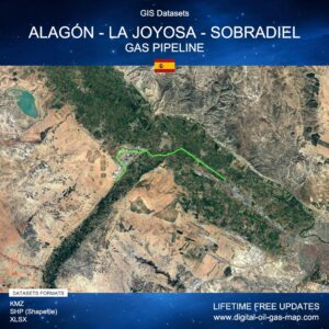 [Product Image] GIS Datasets of Alagón - La Joyosa - Sobradiel Gas Pipeline