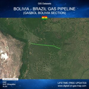 [Product Image] GIS Datasets of Bolivia - Brazil Gas Pipeline (GASBOL Bolivia Section)