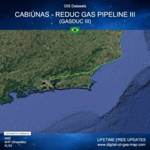 [Product Image] GIS Datasets of Cabiúnas - Reduc Gas Pipeline III (GASDUC III)