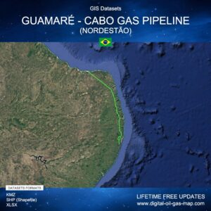 [Product Image] GIS Datasets of Guamaré - Cabo Gas Pipeline (NORDESTÃO)