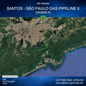 [Product Image] GIS Datasets of Santos - São Paulo Gas Pipeline II (GASAN II)