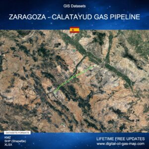 [Product Image] GIS Datasets of Zaragoza - Calatayud Gas Pipeline