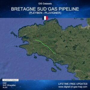 [Product Image] GIS Datasets of Bretagne Sud Gas Pipeline (Pleyben - Pluvigner)
