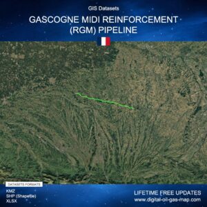 [Product Image] GIS Datasets of Gascogne Midi Reinforcement (RGM) Pipeline