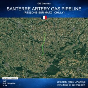 [Product Image] GIS Datasets of Santerre Artery Gas Pipeline (Ressons-sur-Matz - Chilly)