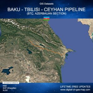 [Product Image] GIS Datasets of Baku - Tbilisi - Ceyhan Pipeline (BTC) - Azerbaijan Section