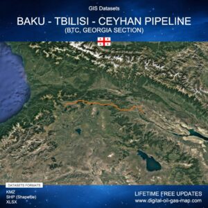 [Product Image] GIS Datasets of Baku - Tbilisi - Ceyhan Pipeline (BTC) - Georgia Section