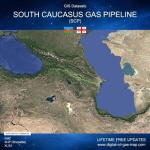 [Product Image] GIS Datasets of South Caucasus Gas Pipeline (SCP)
