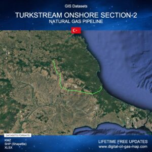[Product Image] GIS Datasets of TurkStream Onshore Section-2 Natural Gas Pipeline