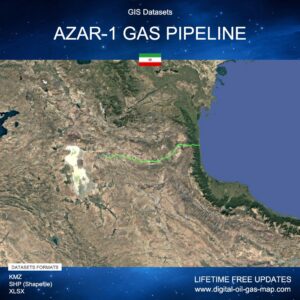 [Product Image] GIS Datasets of AZAR-1 Gas Pipeline