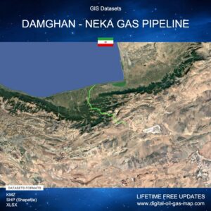 [Product Image] GIS Datasets of Damghan - Neka Gas Pipeline