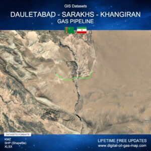 [Product Image] GIS Datasets of Dauletabad - Sarakhs - Khangiran Gas Pipeline