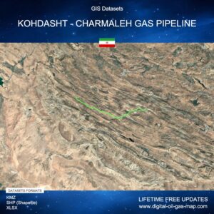 [Product Image] GIS Datasets of Kohdasht - Charmaleh Gas Pipeline