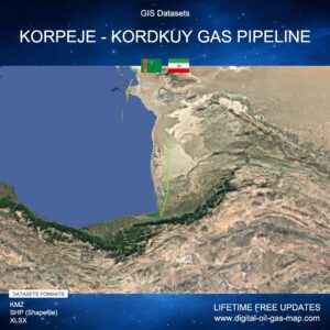 [Product Image] GIS Datasets of Korpeje - Kordkuy Gas Pipeline