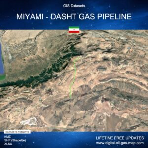 [Product Image] GIS Datasets of Miyami - Dasht Gas Pipeline