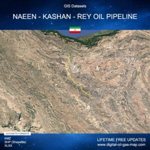 [Product Image] GIS Datasets of Naeen - Kashan - Rey Oil Pipeline