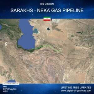 [Product Image] GIS Datasets of Sarakhs - Neka Gas Pipeline