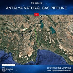 [Product Image] GIS Datasets of Antalya Natural Gas Pipeline
