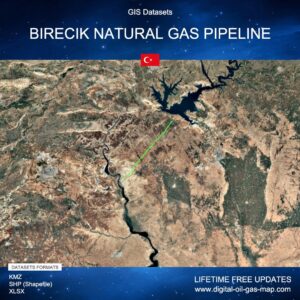 [Product Image] GIS Datasets of Birecik Natural Gas Pipeline