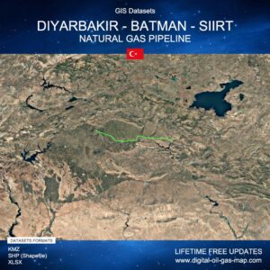 [Product Image] GIS Datasets of Diyarbakir - Batman - Siirt Natural Gas Pipeline