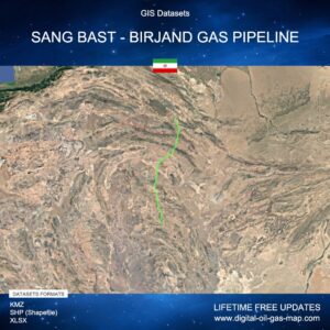 [Product Image] GIS Datasets of Sang Bast - Birjand Gas Pipeline