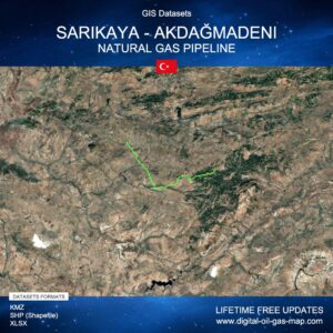 [Product Image] GIS Datasets of Sarıkaya - Akdağmadeni Natural Gas Pipeline