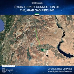 [Product Image] GIS Datasets of Syria-Turkey Connection of the Arab Gas Pipeline