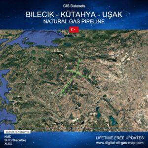 [Product Image] GIS Datasets of Bilecik - Kütahya - Uşak Natural Gas Pipeline