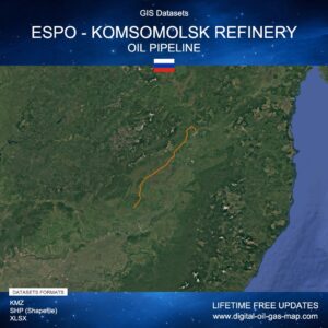 [Product Image] GIS Datasets of ESPO - Komsomolsk Refinery Oil Pipeline