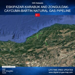 [Product Image] GIS Datasets of Eskipazar-Karabuk and Zonguldak-Caycuma-Bartin Natural Gas Pipeline