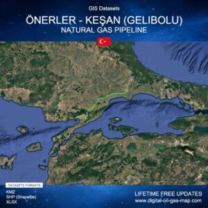 [Product Image] GIS Datasets of Önerler - Keşan (Gelibolu) Natural Gas Pipeline