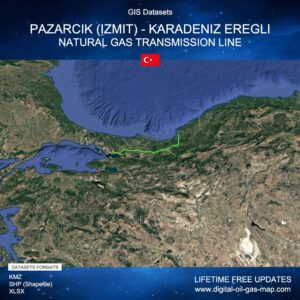 [Product Image] GIS Datasets of Pazarcik (Izmit) - Karadeniz Eregli Natural Gas Transmission Line