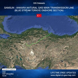 [Product Image] GIS Datasets of Samsun - Ankara Natural Gas Main Transmission Line