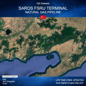 [Product Image] GIS Datasets of Saros FSRU Terminal Natural Gas Pipeline