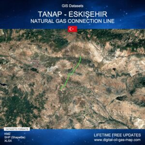 [Product Image] GIS Datasets of TANAP - Eskişehir Natural Gas Connection Line