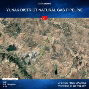 [Product Image] GIS Datasets of Yunak District Natural Gas Pipeline