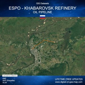 [Product Image] GIS Datasets of ESPO - Khabarovsk Refinery Oil Pipeline