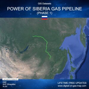 [Product Image] GIS Datasets of Power of Siberia Gas Pipeline Phase 1