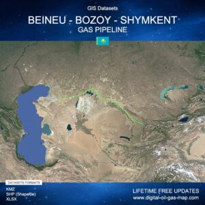 [Product Image] GIS Datasets of Beineu - Bozoy - Shymkent Gas Pipeline