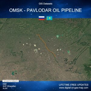 [Product Image] GIS Datasets of Omsk - Pavlodar Oil Pipeline