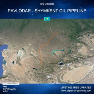 [Product Image] GIS Datasets of Pavlodar - Shymkent Oil Pipeline