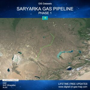 [Product Image] GIS Datasets of Saryarka Gas Pipeline Phase 1