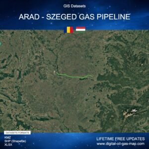 [Product Image] GIS Datasets of Arad - Szeged Gas Pipeline